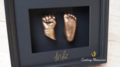 Baby handje en voetje goud